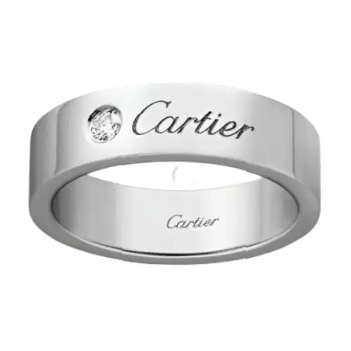 CARTIER C DE CARTIER 18K Gold Diamond Rings Unisex