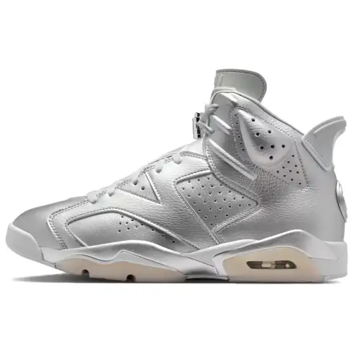 PSG x Jordan Air Jordan 6 Abrasion Resistant High top Vintage Basketball Shoes Men's Silver