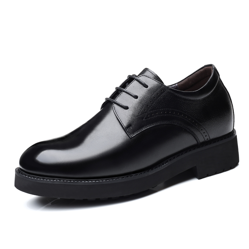 LCB first layer cowhide men's shoes with 10cm increase in height, business formal leather shoes, men's light thick sole groom's wedding shoes