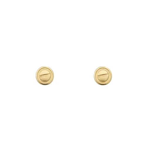 CARTIER LOVE 18K Gold Stud Earrings Unisex Gold