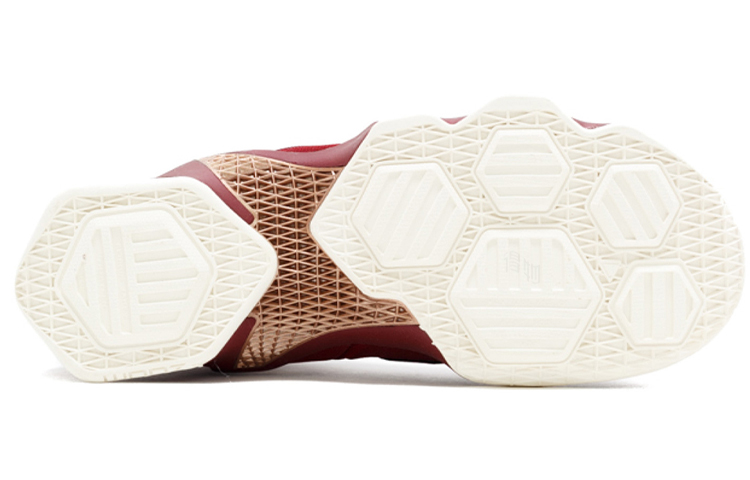 Мужские кроссовки Nike Lebron 13 Bronze (красно-бронзовые) — 团队红/金属红铜/黑 — фото 4