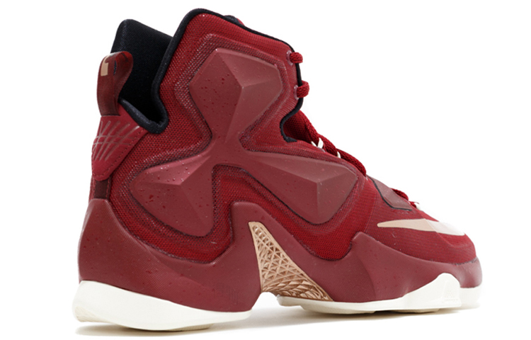Мужские кроссовки Nike Lebron 13 Bronze (красно-бронзовые) — 团队红/金属红铜/黑 — фото 3