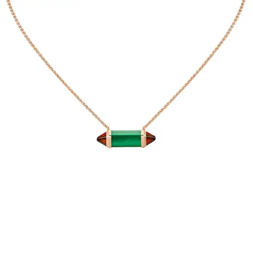 CARTIER Les Berlingots De Cartier Collection 18K Gold Necklaces Unisex Rose Gold
