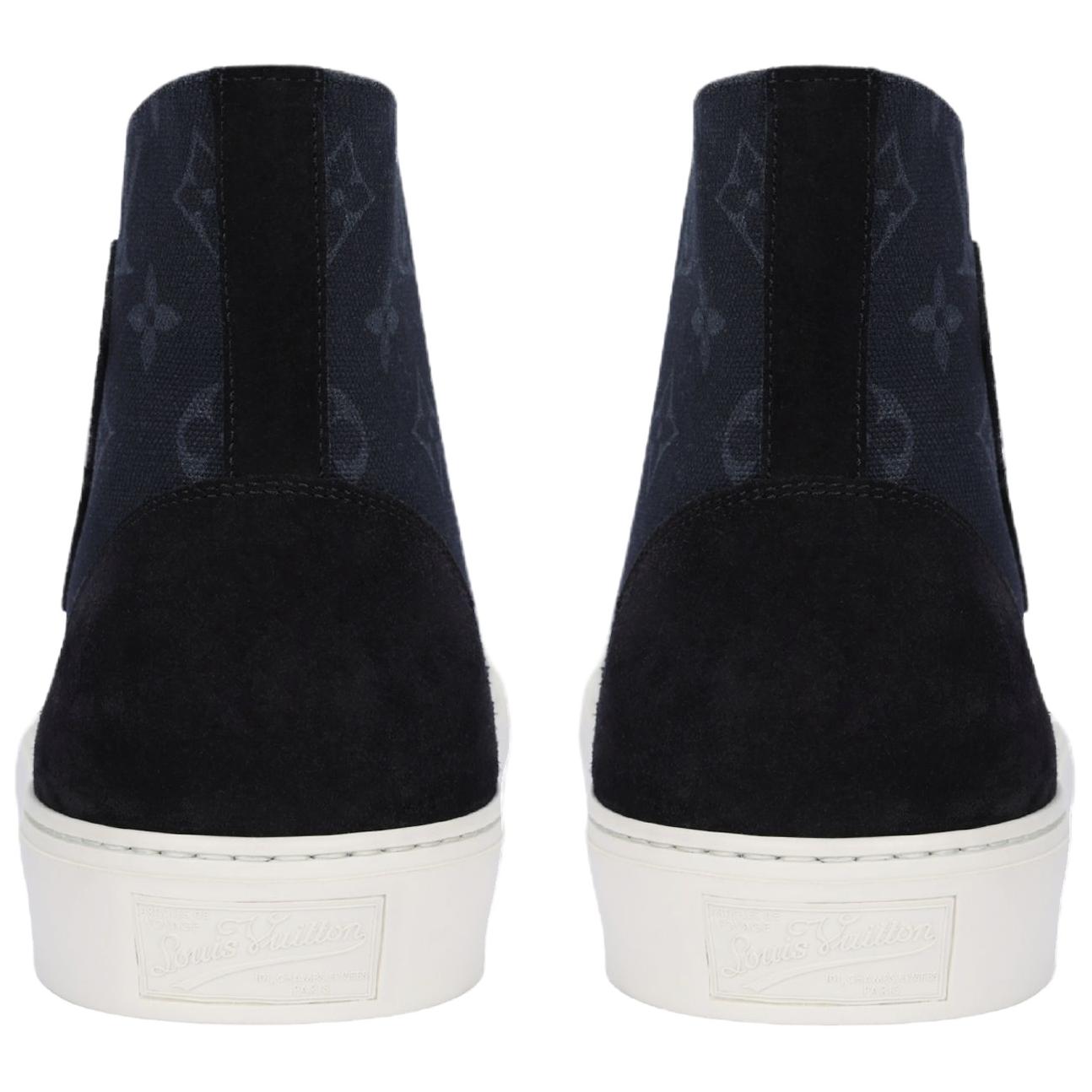 Мужские кеды Louis Vuitton x Fragment Design (черные) — фото 4