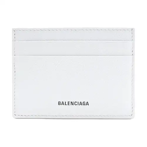 Balenciaga Calfskin Card Holder Women's White
