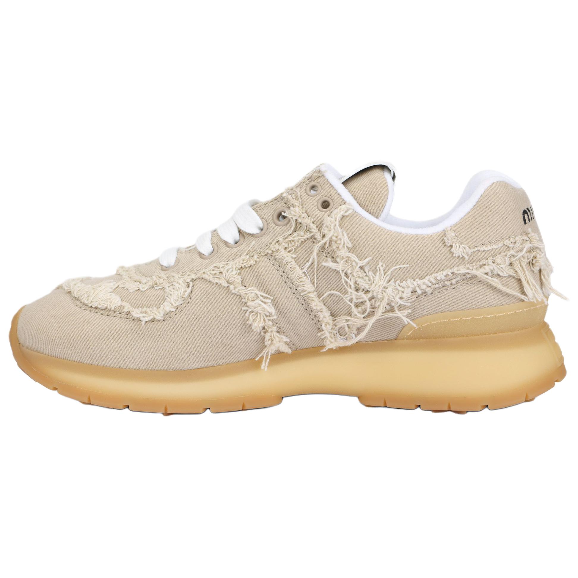 Женские кроссовки MIU MIU (бежевые)