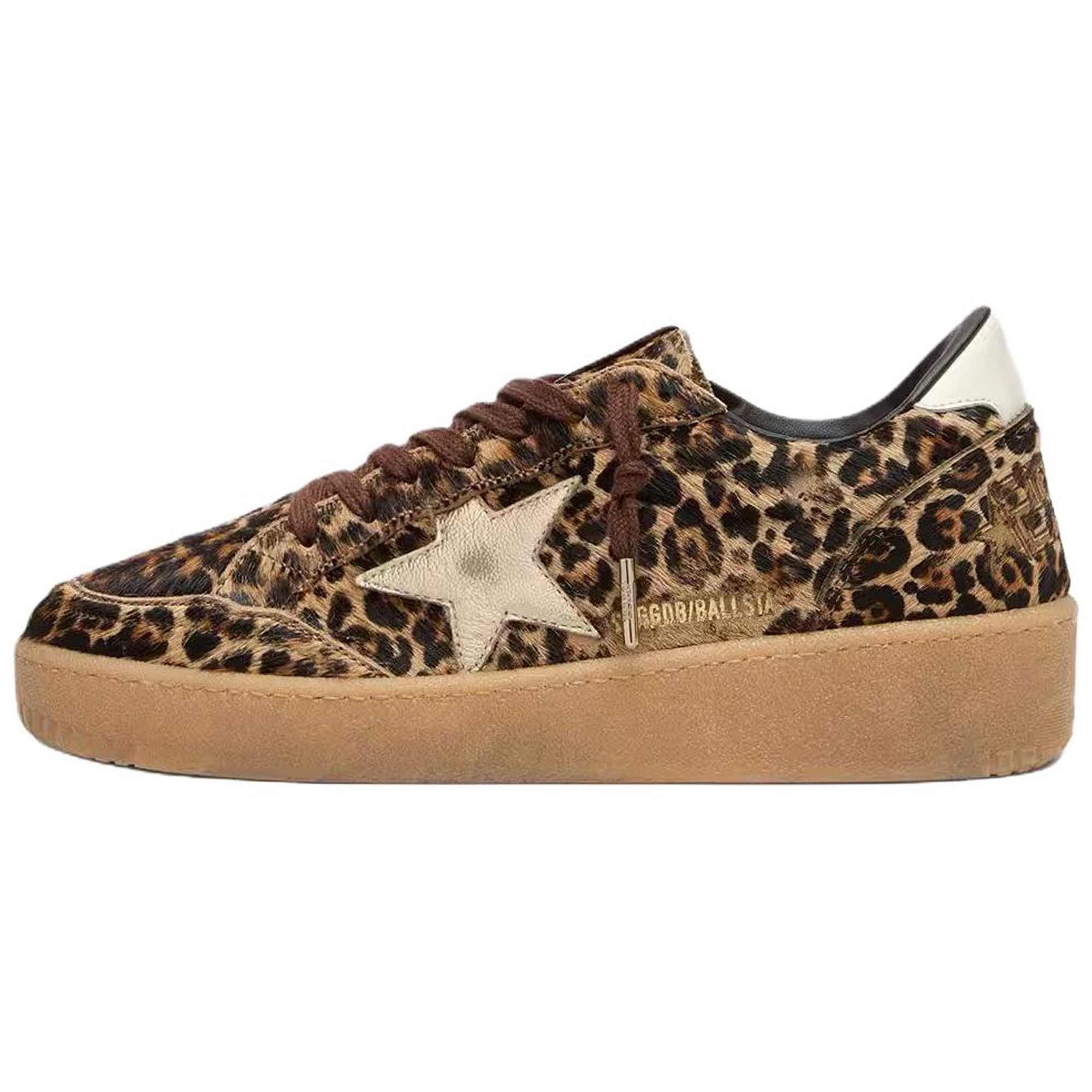 Женские кеды Golden Goose Ball Star (коричневые)