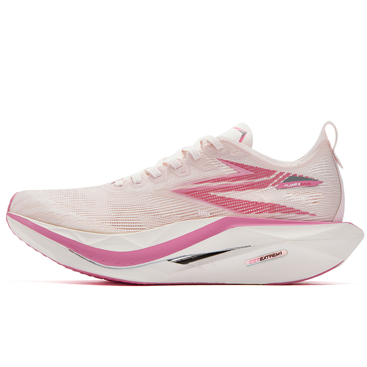 361° Feiran 5 future Peach Blossom Rhythm Racing Marathon Test Competition Physical Examination Comfortable Sports Carbon Plate Low-top Running Shoes Unisex Bubblegum Pink