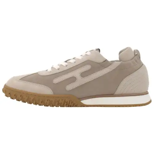 HERMES Jet Leather Low top Casual Shoes Women's Ecru