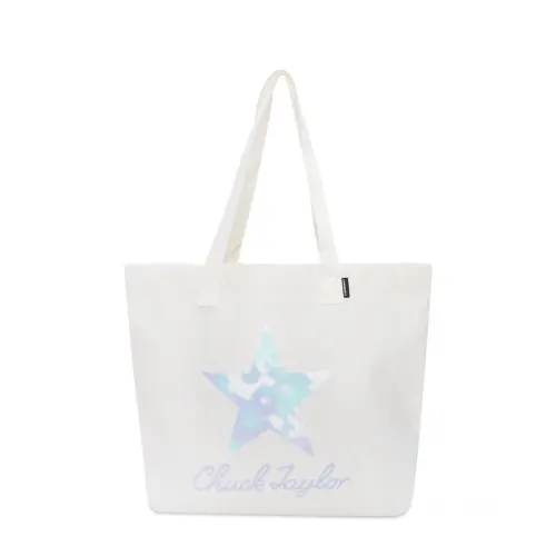 Converse Canvas Tote Bag, Shopping Bag, Shoulder Bag Regular Unisex White