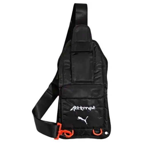 PUMA ATTEMPT Collaboration Fabric Sling Bag Unisex Black