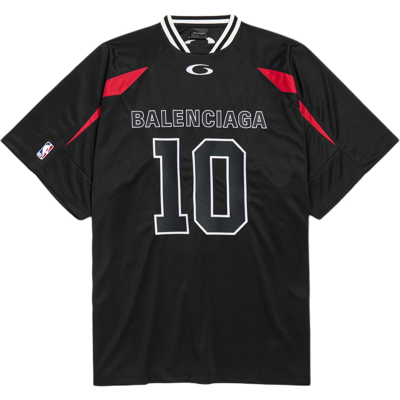 Мужская футболка Balenciaga × NBA SS26 (черно-белая)