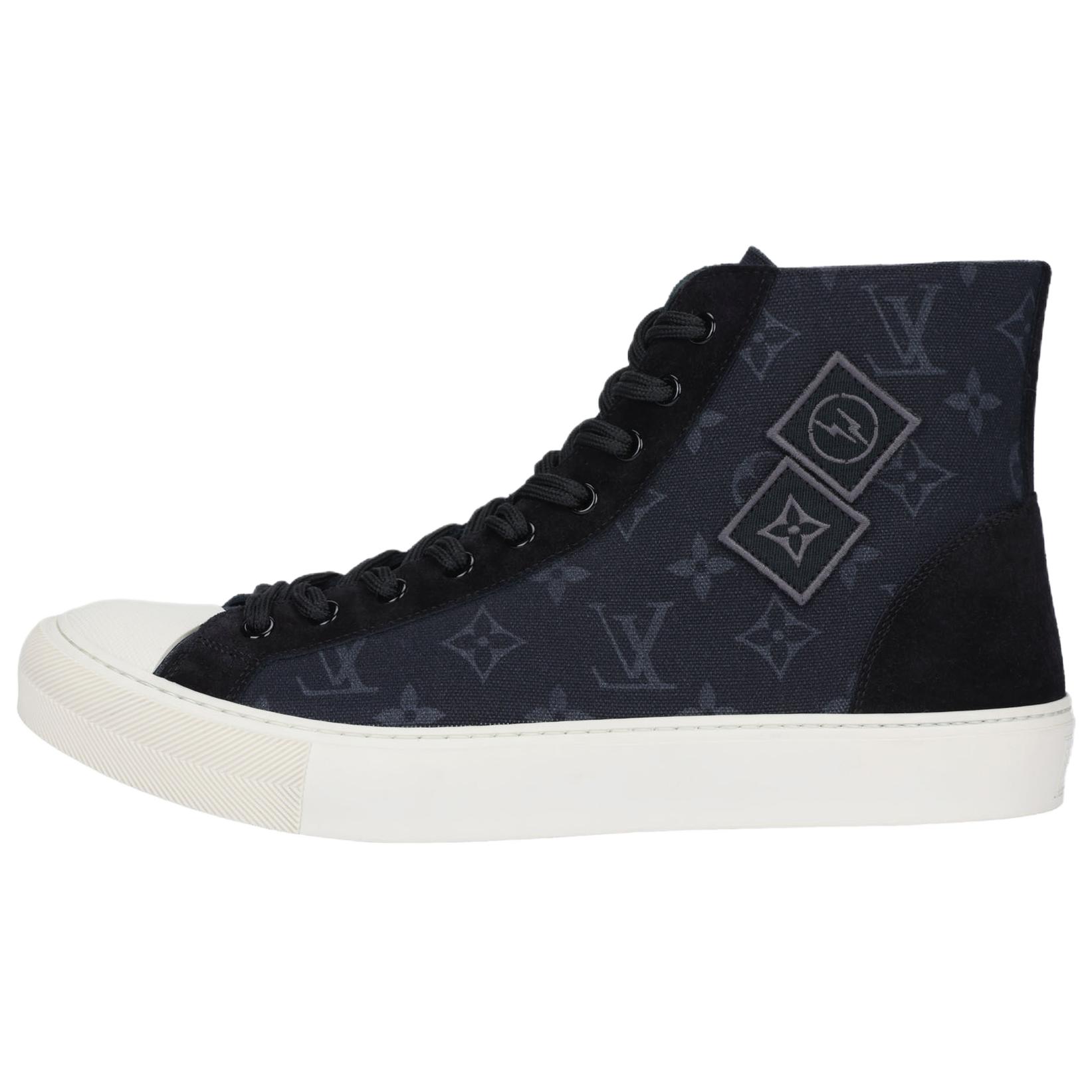 Мужские кеды Louis Vuitton x Fragment Design (черные)
