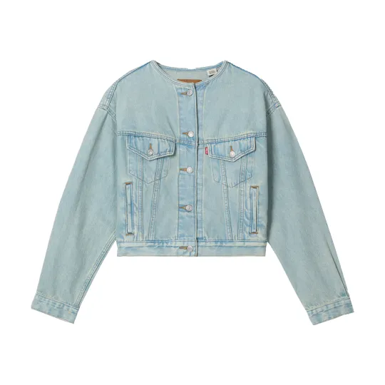 Levi's Levi's Свободная короткая повседневная джинсовая куртка простого дизайна в уличной моде одинакового стиля для мужчин и женщин