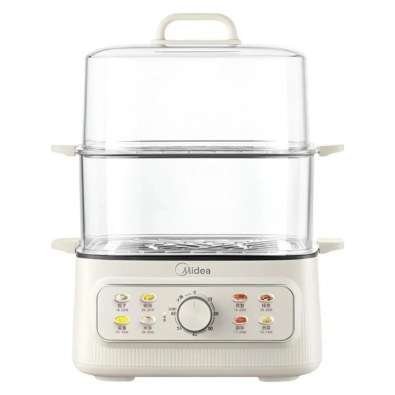 Midea electric steamer, household large-capacity visual steamer, egg steamer, electric cooker, breakfast machine, steaming and cooking all-in-one multi-functional steam pot, steaming up and cooking down 10.8L ZGE2323H02