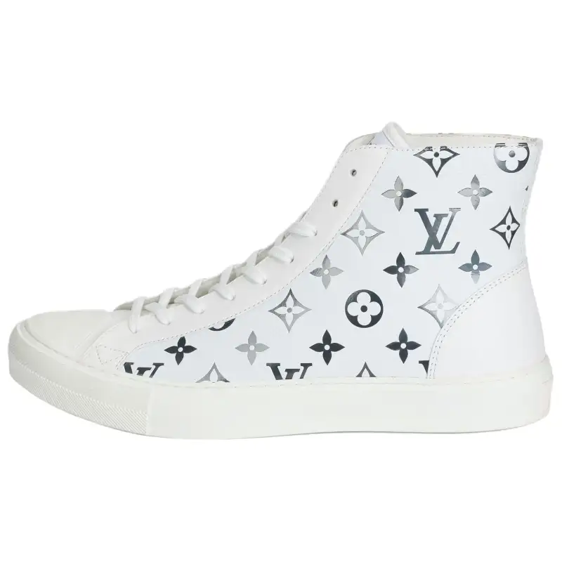 LOUIS VUITTON Tattoo Ankle Sneakers 'White With Colorful Monogram'