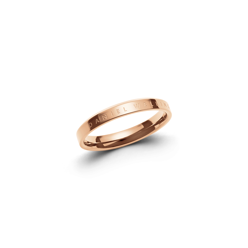 Daniel Wellington Daniel Wellington DW ring solid color light luxury ring single ring simple high-end logo engraving alloy ring same style couple model for men and women rose gold