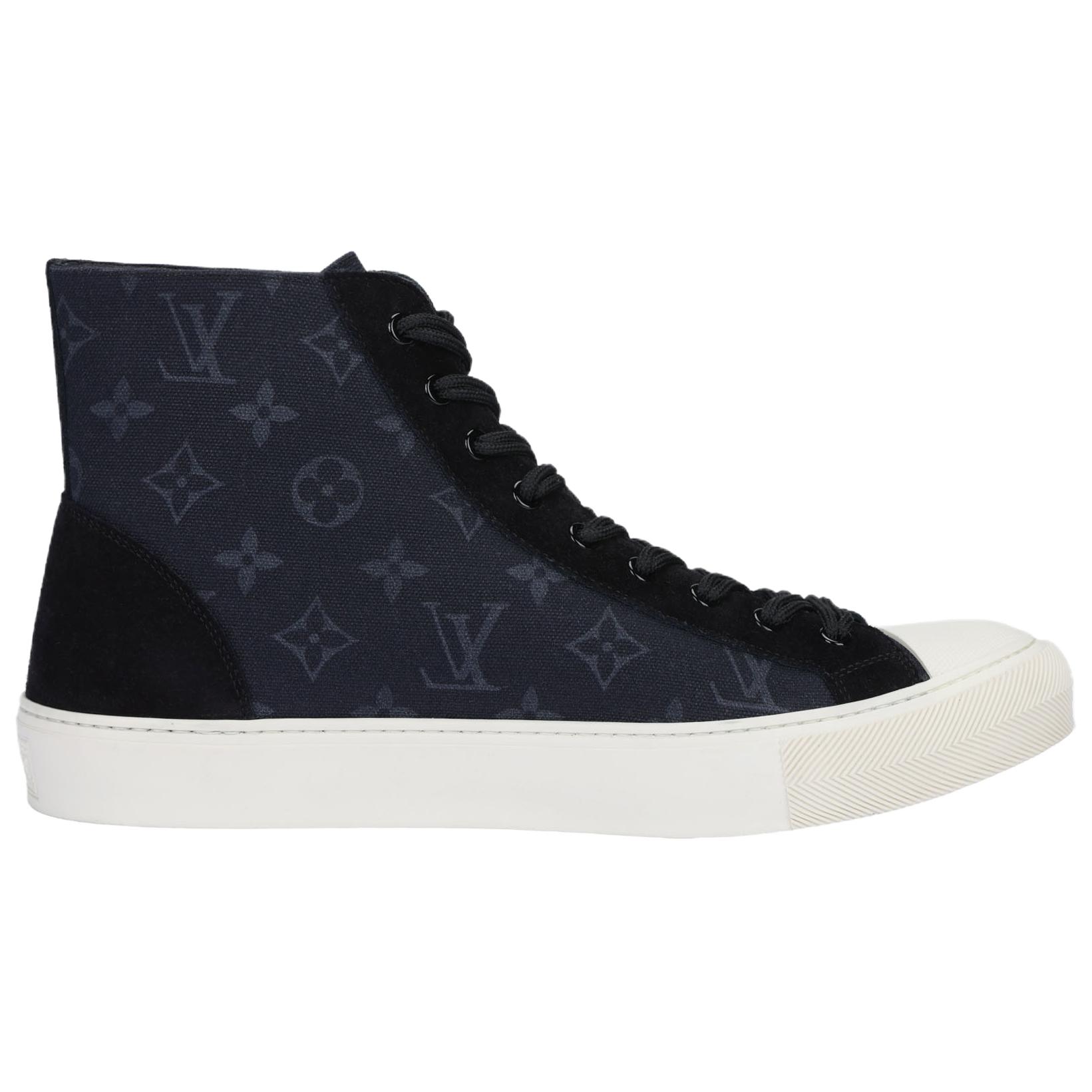 Мужские кеды Louis Vuitton x Fragment Design (черные) — фото 2