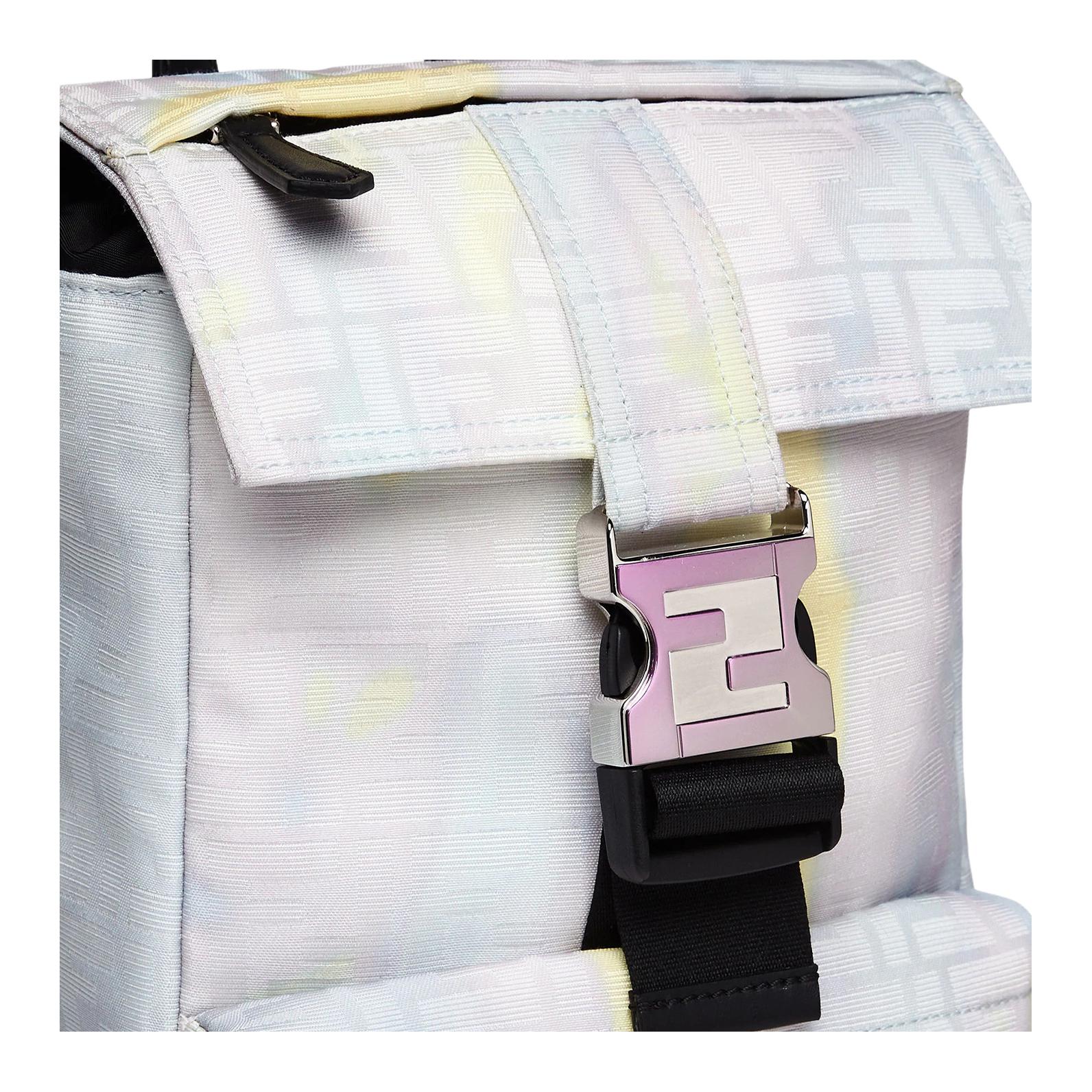 Мужская сумка Fendi Fendiness FFLogo (бледно-фиолетовый/желтый) — фото 5