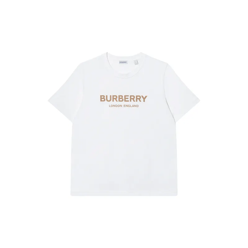 Burberry T Shirts Women's White Crew Neck