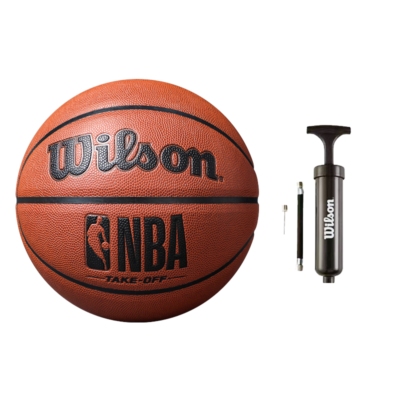 Wilson Уилсон × НБА Серия НБА ВЗЛЕТ (WZB531) кожзаменитель баскетбольный мяч из мягкой кожи нескользящие Износостойкий классический коричневый стиль № 7 Обучение мяча мужские и женские фасон унисекс товар  для кнр версия