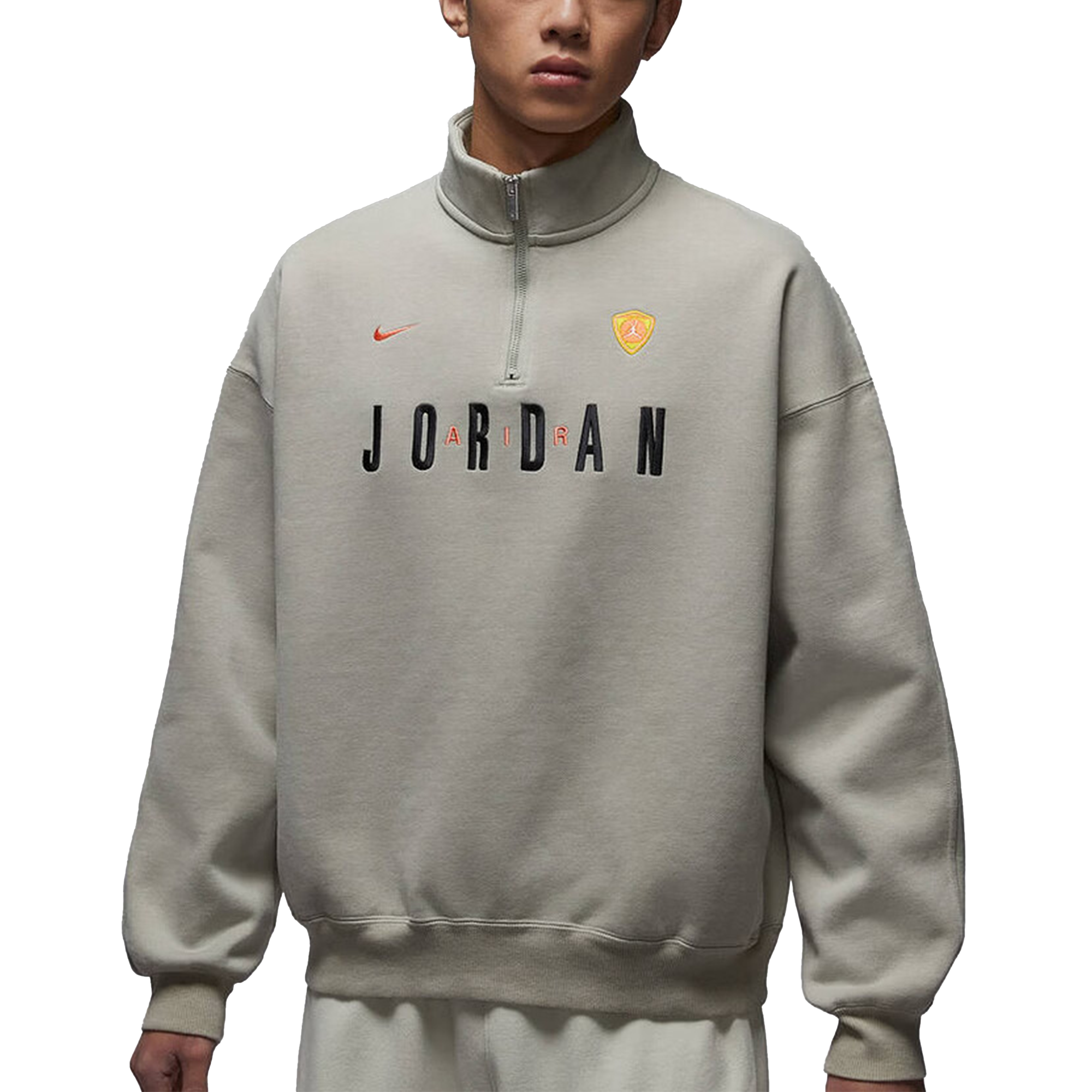 Мужская толстовка Jordan с воротником-стойкой (зеленая)
