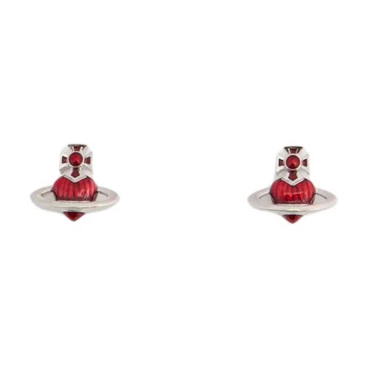 Серьги Vivienne Vivienne Westwood Fabianna / (серебряные с красным)