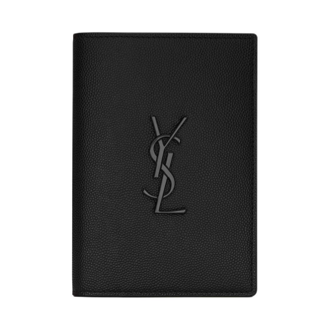 Мужской чехол для паспорта SAINT LAURENT YSL Cassandre (черный)