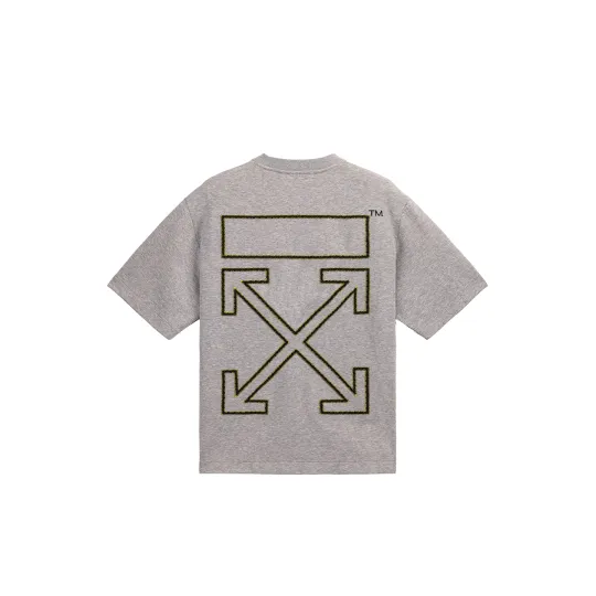 OFF-WHITE ретро-американская двухцветная случайная вышивка уличная трендовая универсальная футболка с короткими рукавами для мужчин и женщин.
