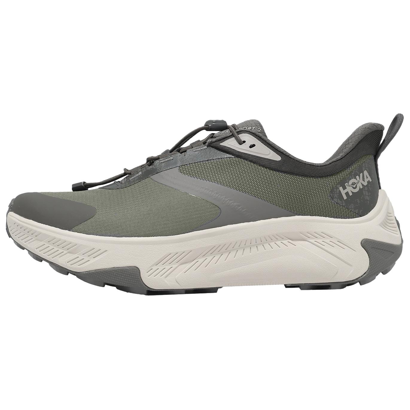 Унисекс кроссовки HOKA ONE ONE Transport 2 (зелено-серые)