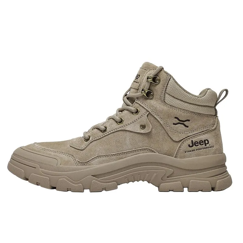 Jeep Combat Boots Men's Gray/Sand/Earth Yellow