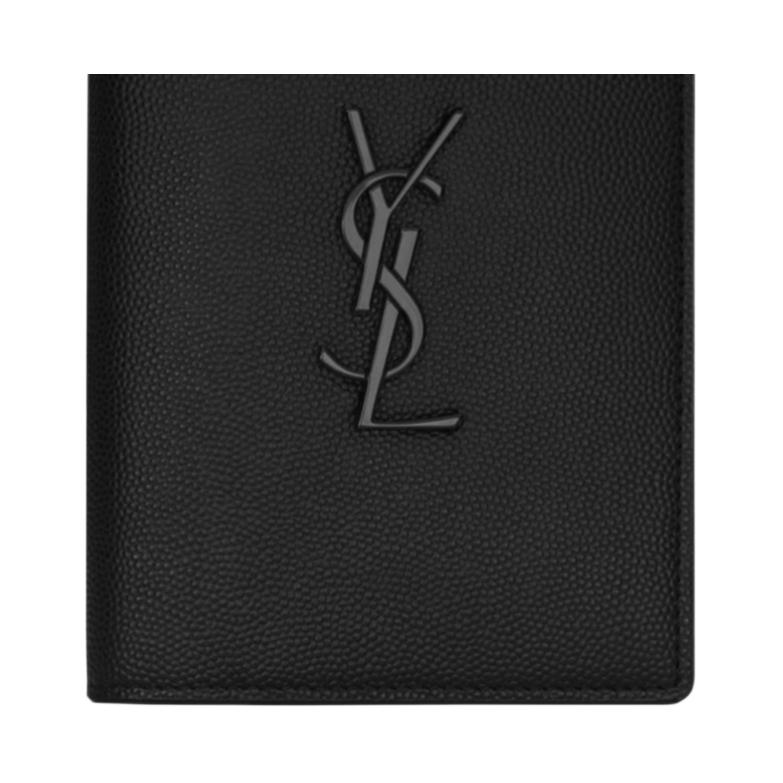 Мужской чехол для паспорта SAINT LAURENT YSL Cassandre (черный) — фото 5