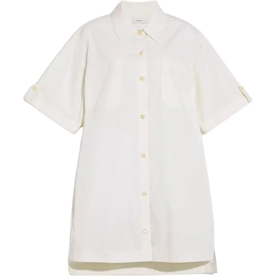COACH Short Sleeved Dress Women's White