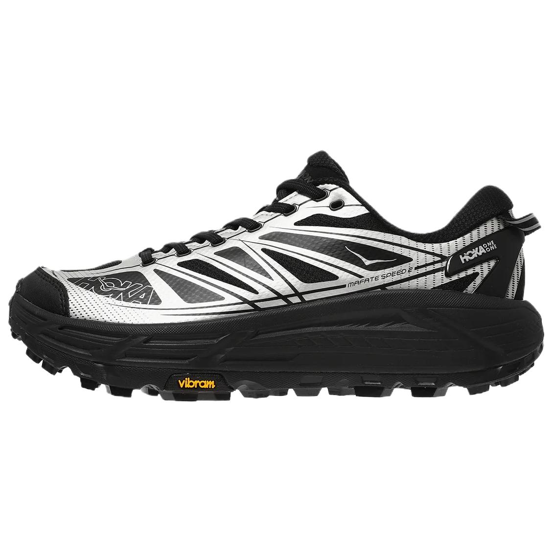Кроссовки HOKA ONE ONE Mafate Speed 2 (черно-серебристые)
