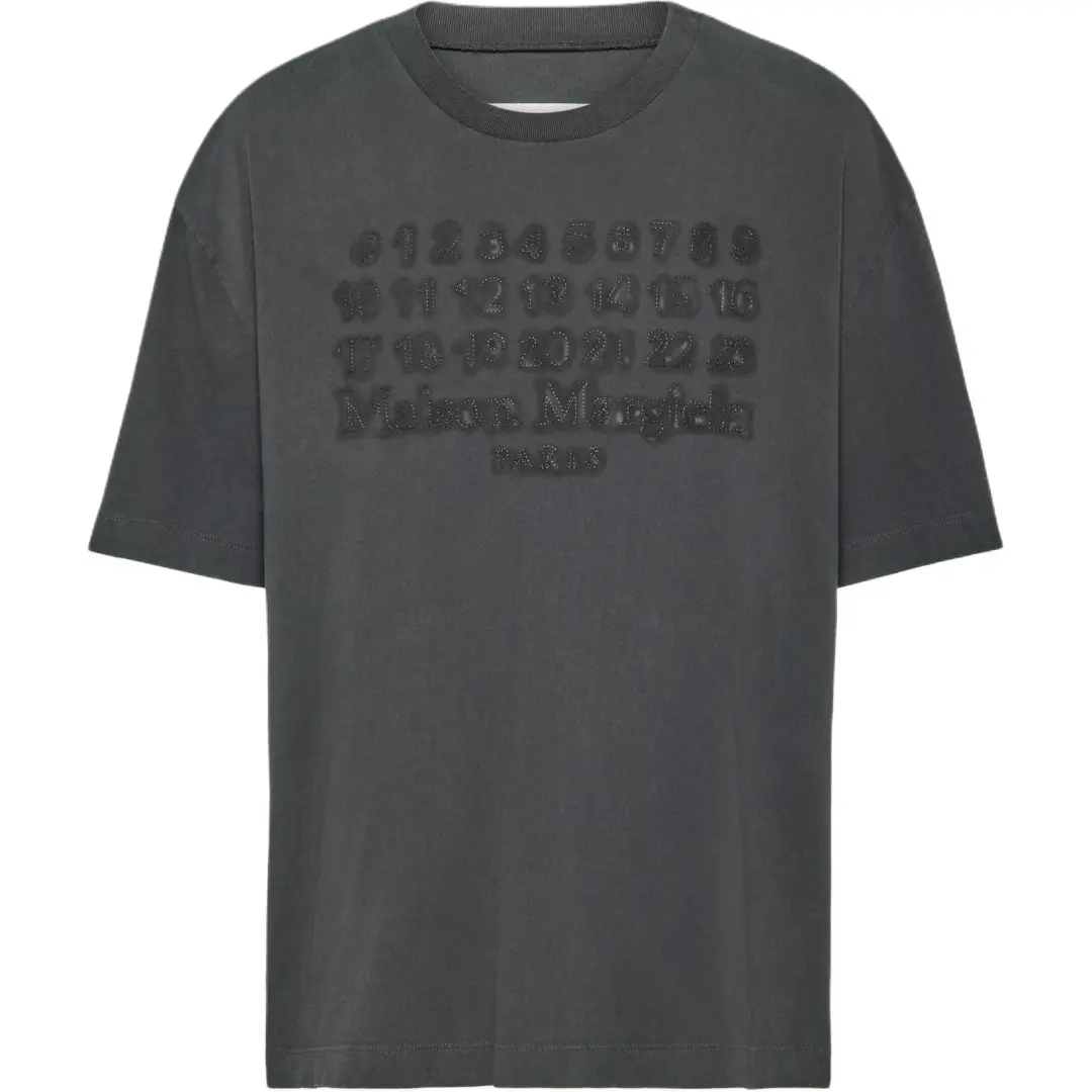 Maison Margiela Numbers Motif Crewneck T Shirt