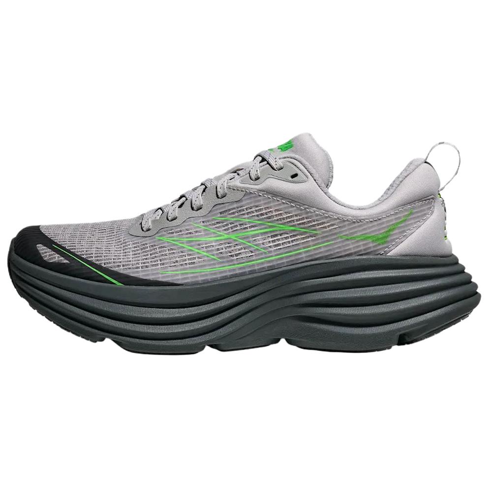 Кроссовки HOKA HOKA ONE ONE Bondi 8 stealth tech caged (серо-зелено-черные)
