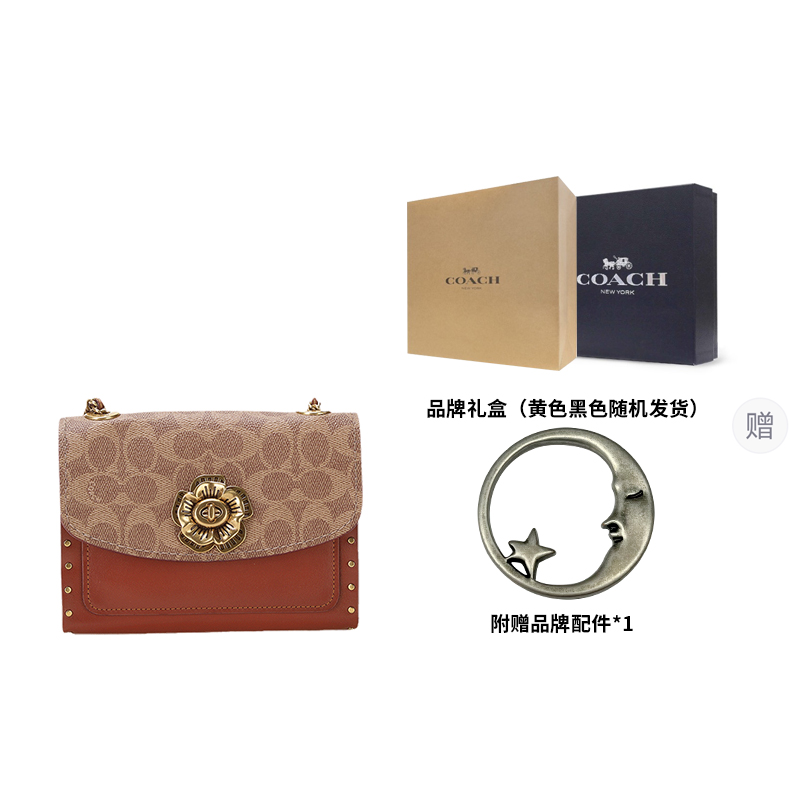 Женская сумка COACH Parker 18 (коричневая) — фото 9