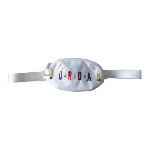 Jordan Polyester Crossbody Bag, Sling Bag, Fanny Pack Regular Unisex White