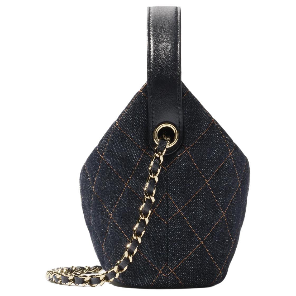 Женская сумка Chanel 26P Hobo (темно-синяя с оранжевым) — фото 3