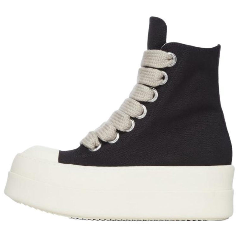 Мужские кеды Rick Owens DRKSHDW MEGA Bumper Jumbolace 6.5cm (черные)