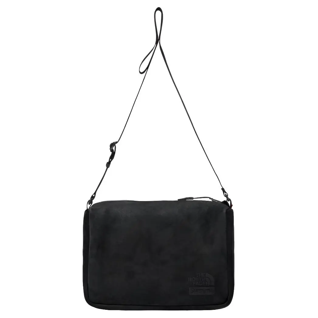 Supreme X The North Face Collaboration Suede Crossbody Handbag, Shoulder Bag Regular Unisex Black
