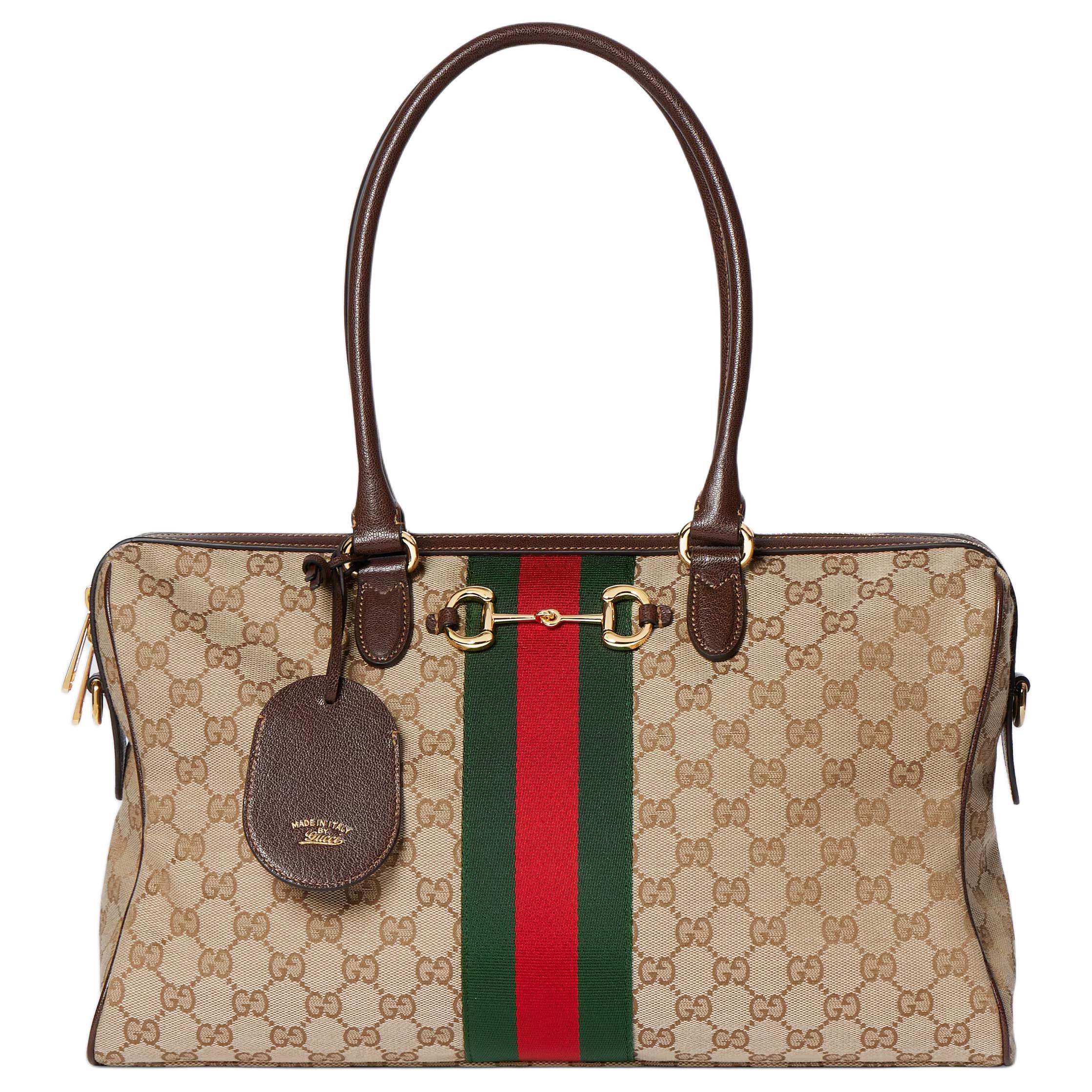 Женская сумка Gucci Boston (бежево-коричневая)
