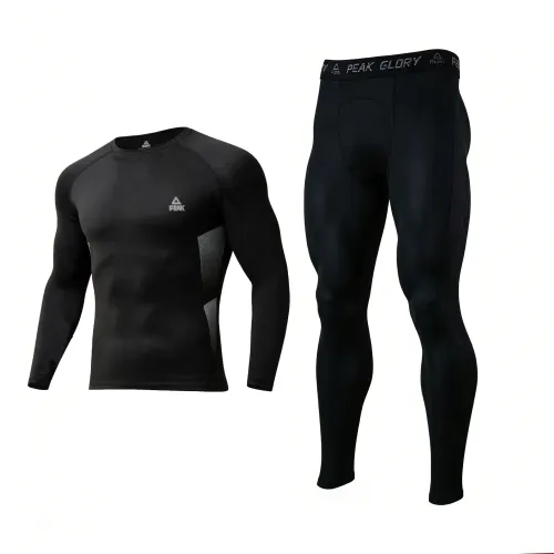 Quick dry breathable basketball base set for training for yoga for gym, men's style