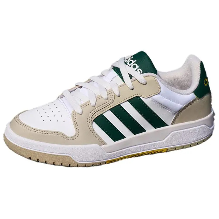 Adidas ENTRAP Textile, Synthetic Leather, Leather Low top Skateboard Shoes Unisex Gray White Green