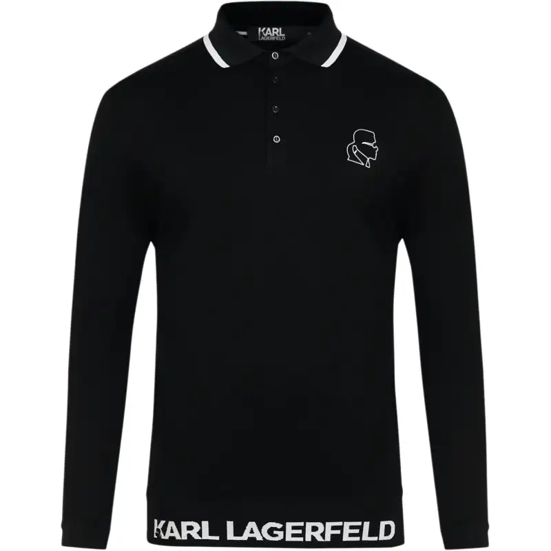 KARL LAGERFELD / Karl Lagerfeld Jeans SS23 Polo Shirt Men's Black