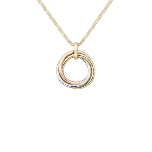 CARTIER Trinity Series 18K Gold Necklaces Unisex Multicolor