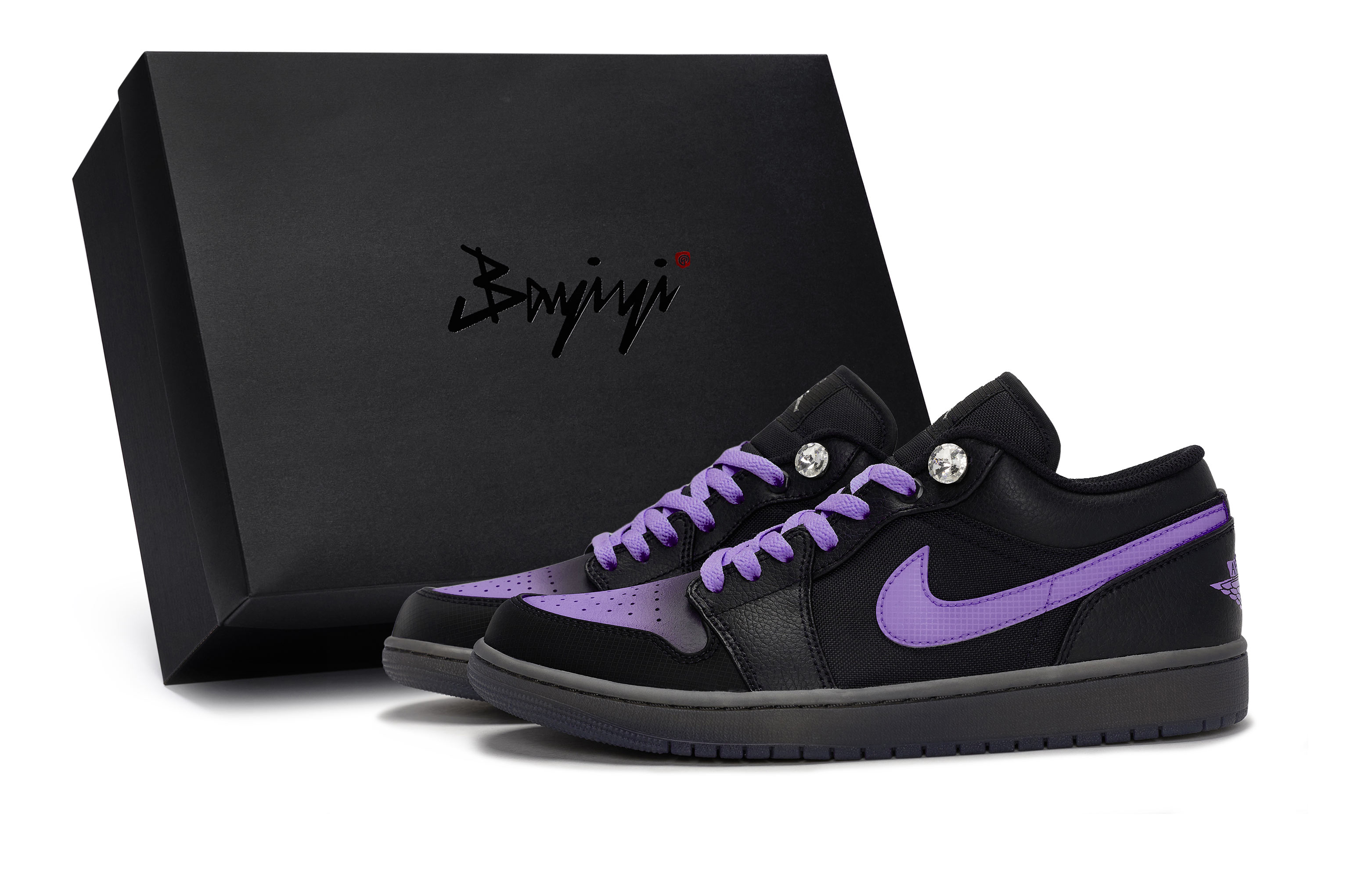 Jordan Air Jordan 1 811 Manufacturing, Black Purple Samurai New Version, Special Shoe Box