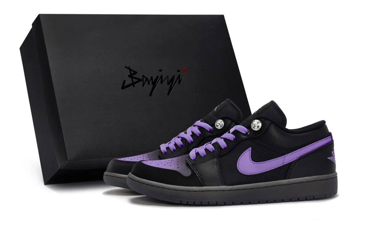 Jordan Air Jordan 1 811 Manufacturing, Black Purple Samurai New Version, Special Shoe Box