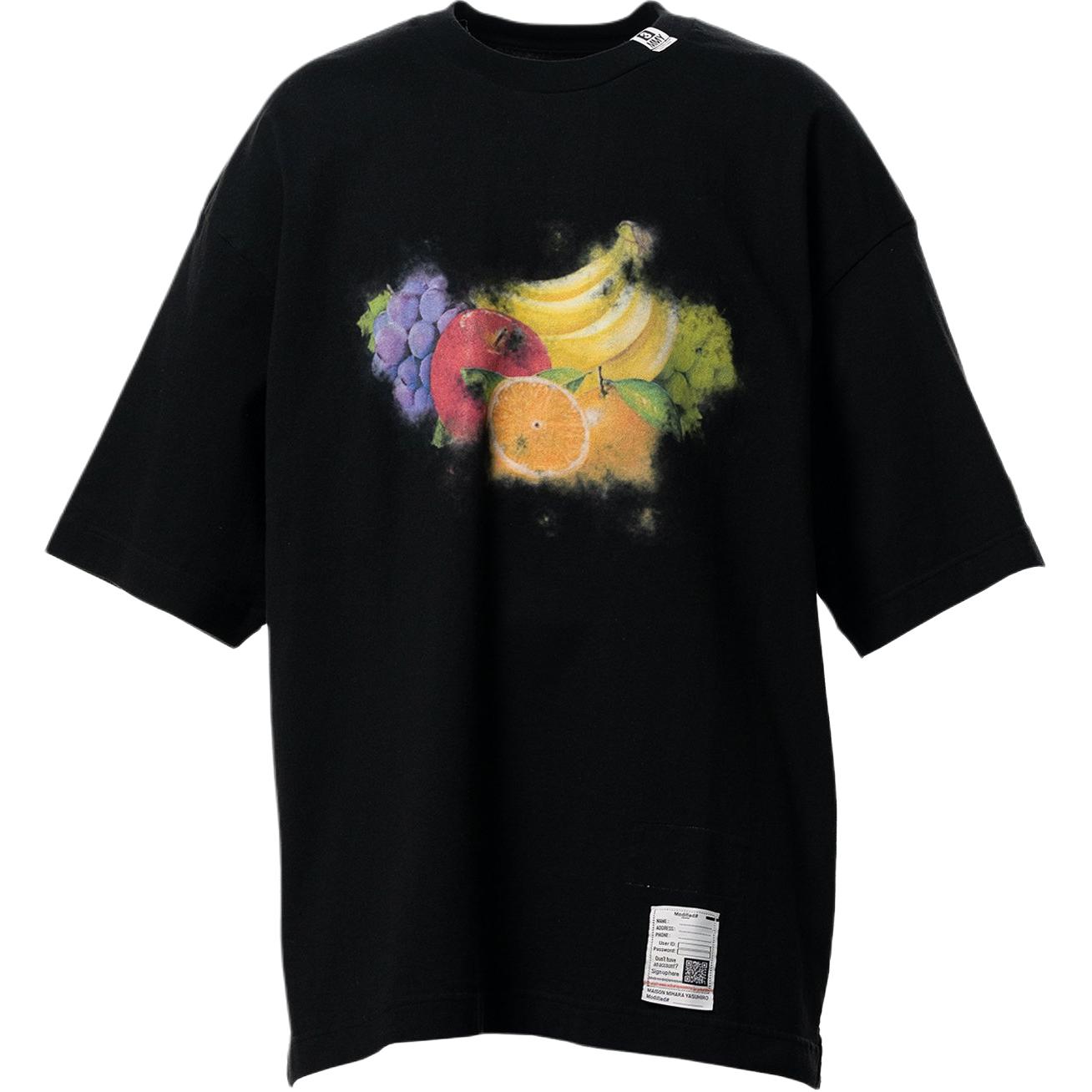 Мужская футболка Maison Mihara Yasuhiro SS26 Fruit Printed (черная)