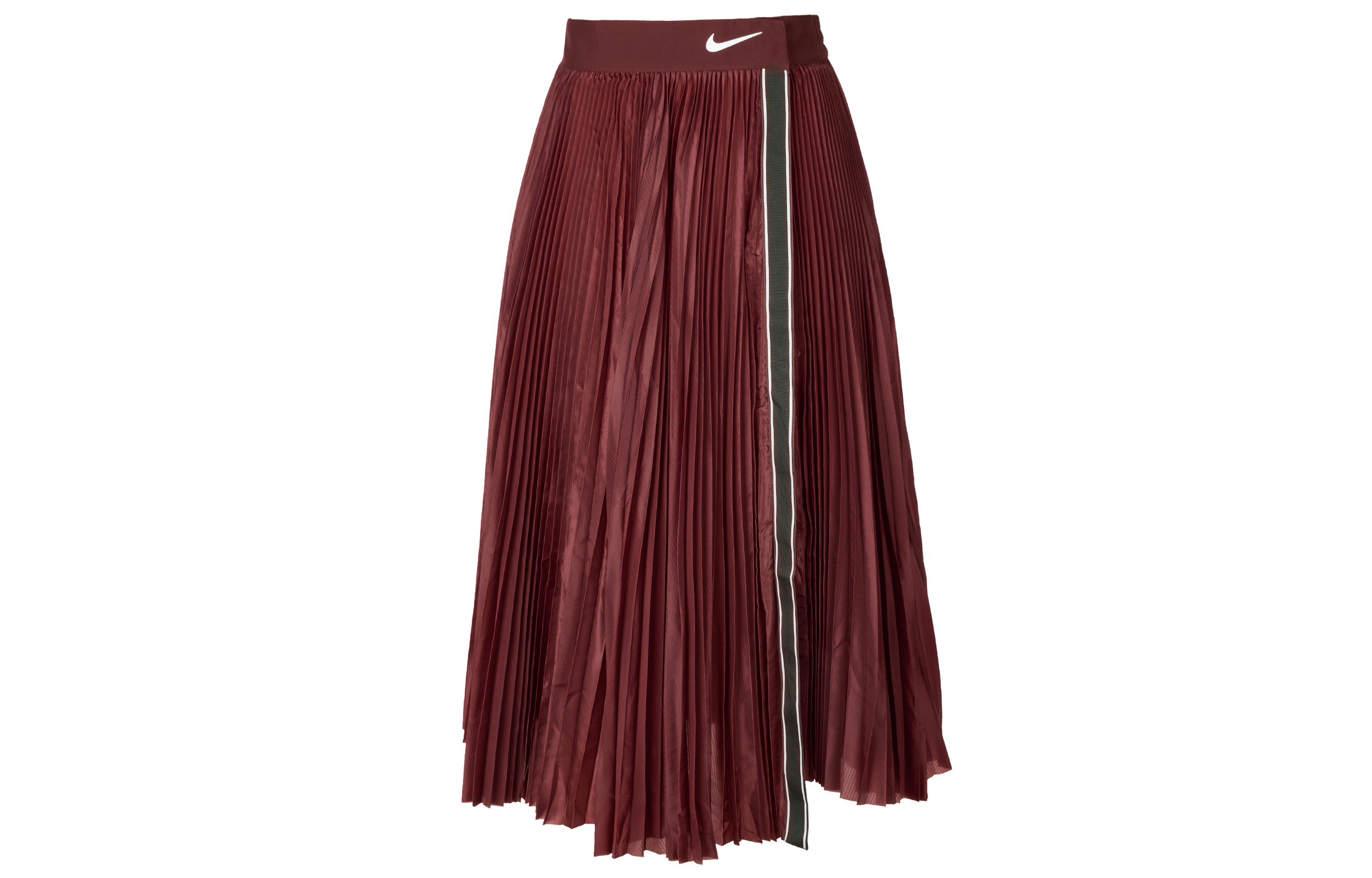 Nike Court Slam SS25 Casual Long Skirt Women’s Dark Red/White Color